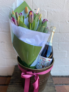 Sparkling blooms, in a champagne bucket
